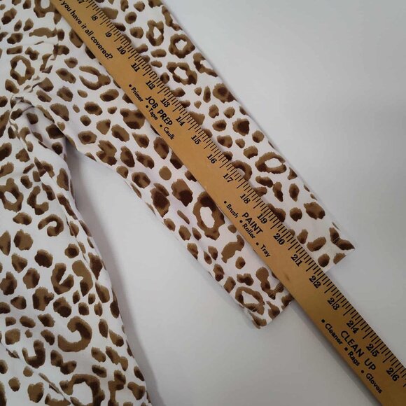 SUSAN GRAVER  Hoodie Leopard print 1/2 Zip Pullover Size Med - Picture 8 of 12